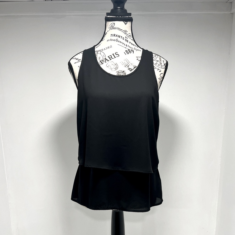 EXPRESS- Black Tank with Keyhole back and flowing front. Size XS